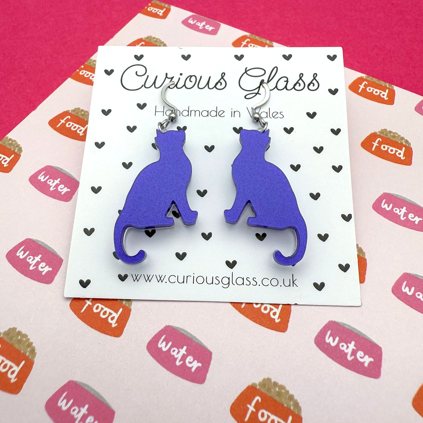 Cat Acrylic Earrings