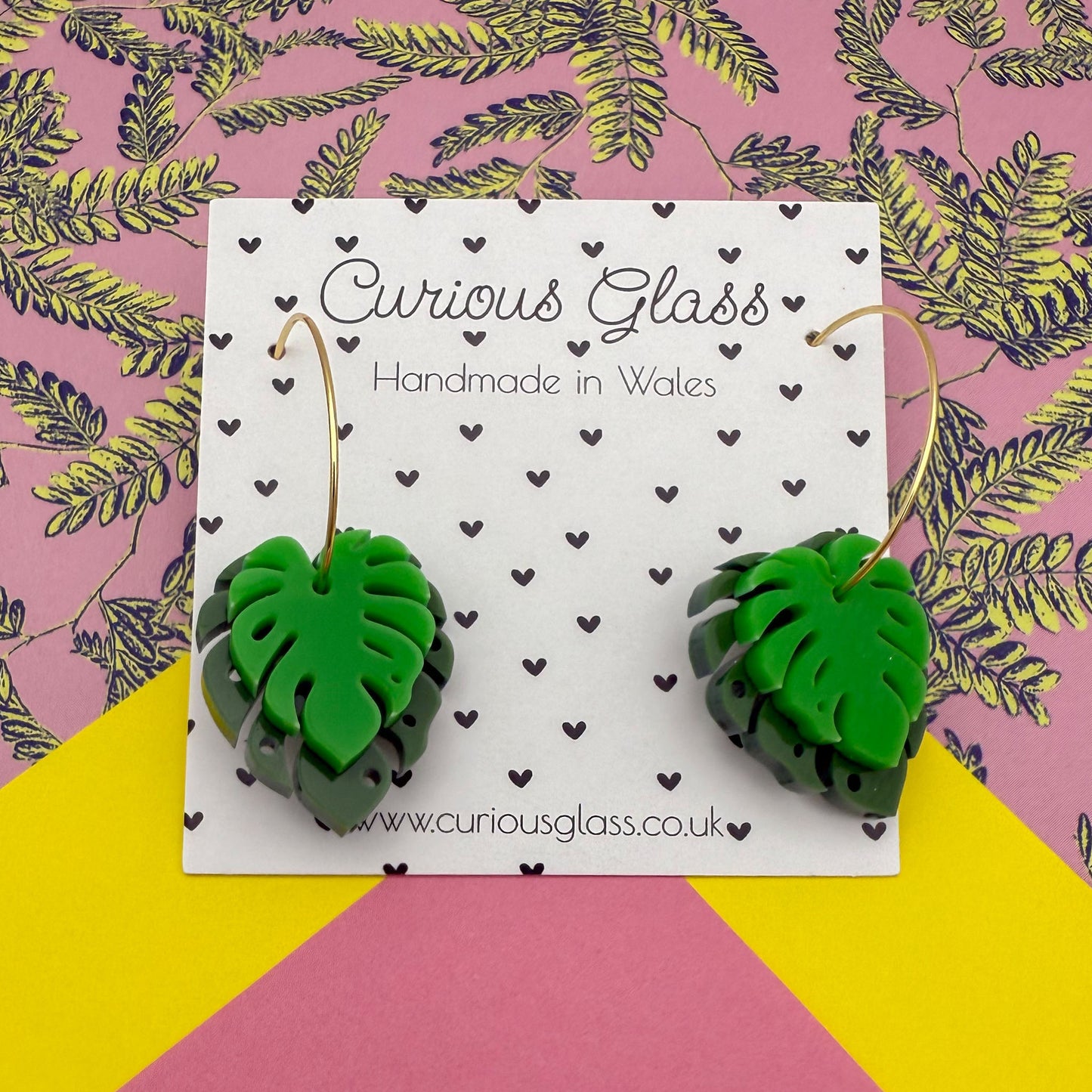 Monstera Acrylic Earrings