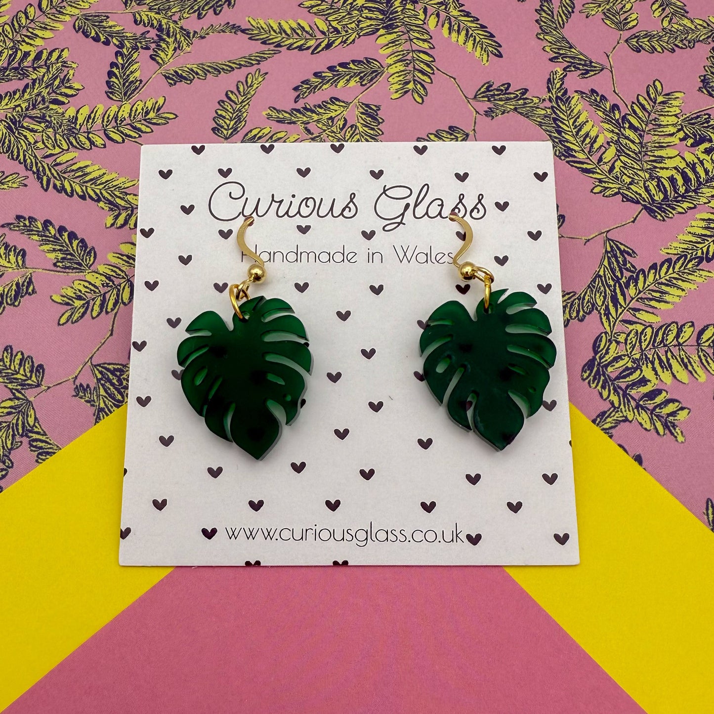 Monstera Acrylic Earrings