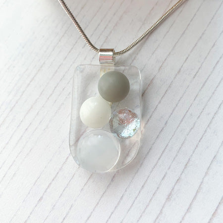 Light Monochrome Bubble Glass Necklace