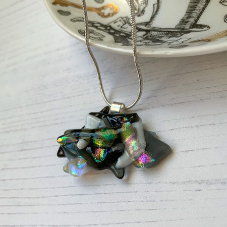Monochrome Rainbow Glass Necklace
