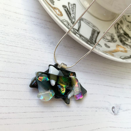 Monochrome Rainbow Glass Necklace