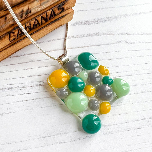 Grey Bubble Glass Necklace