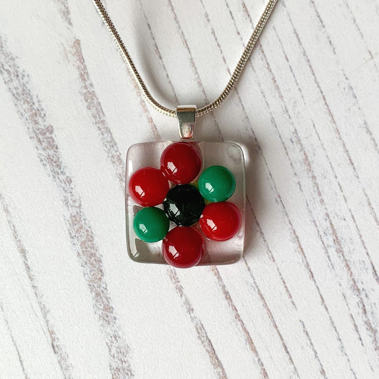 Petite Winter Bubble Glass Necklace