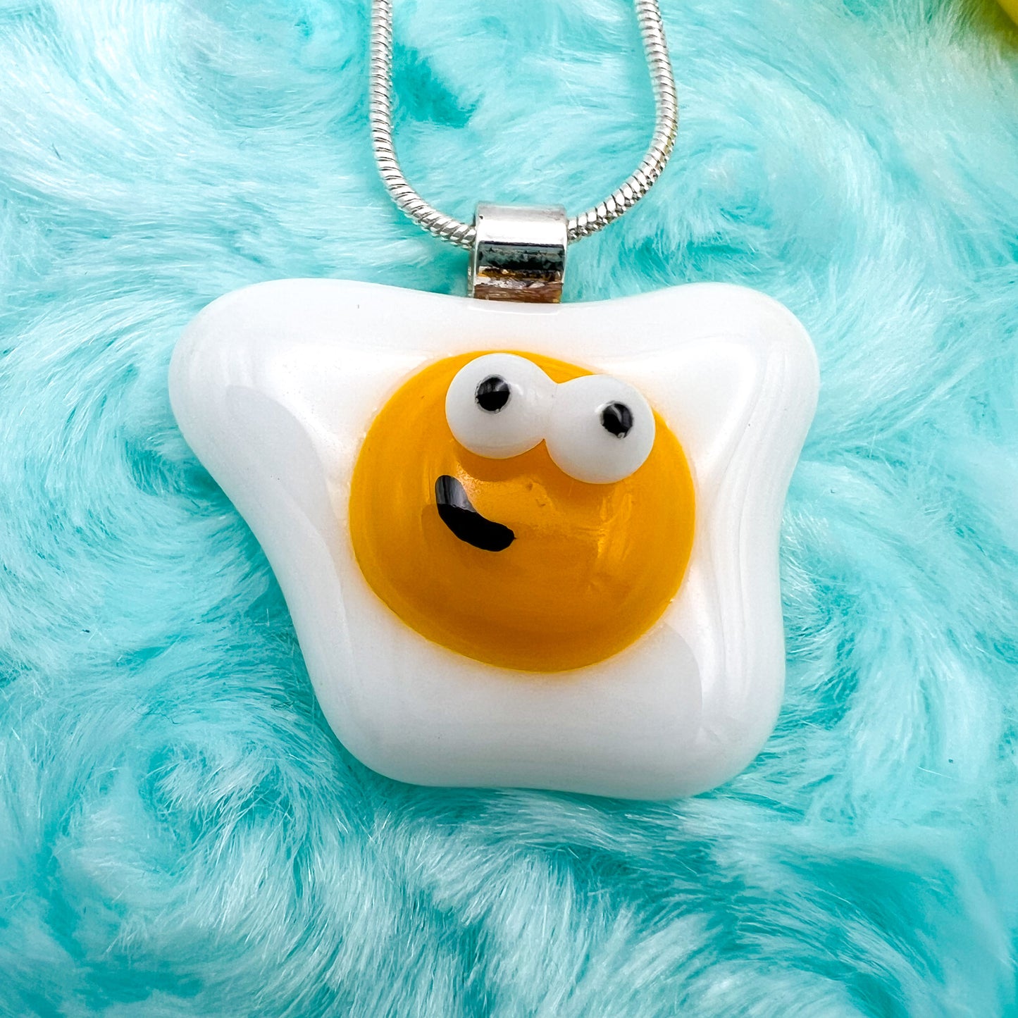 Fried Eggy Glass Necklace