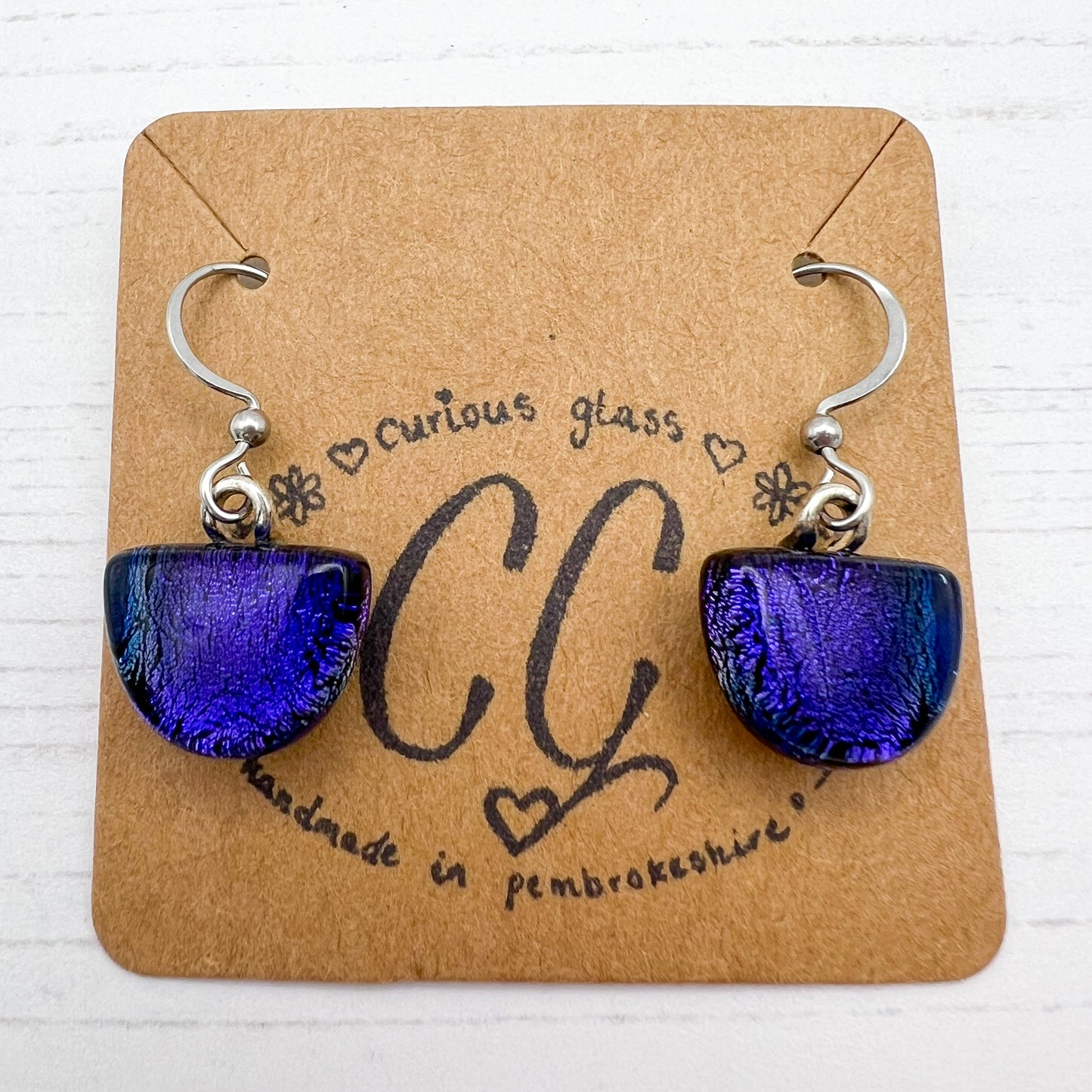 Shades of Pink & Purple Glass Earrings