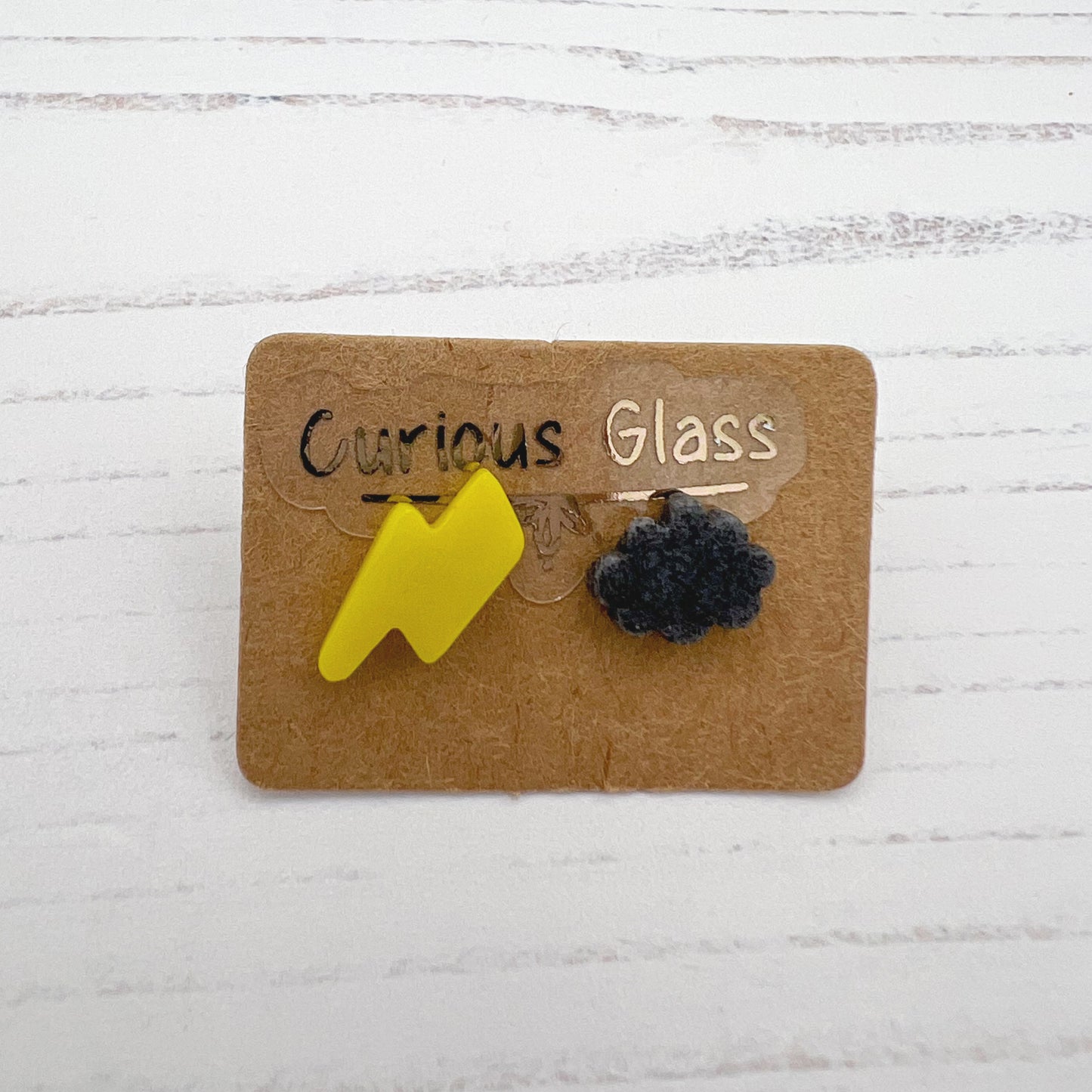 Lightening and Clouds - Yellow & dark grey