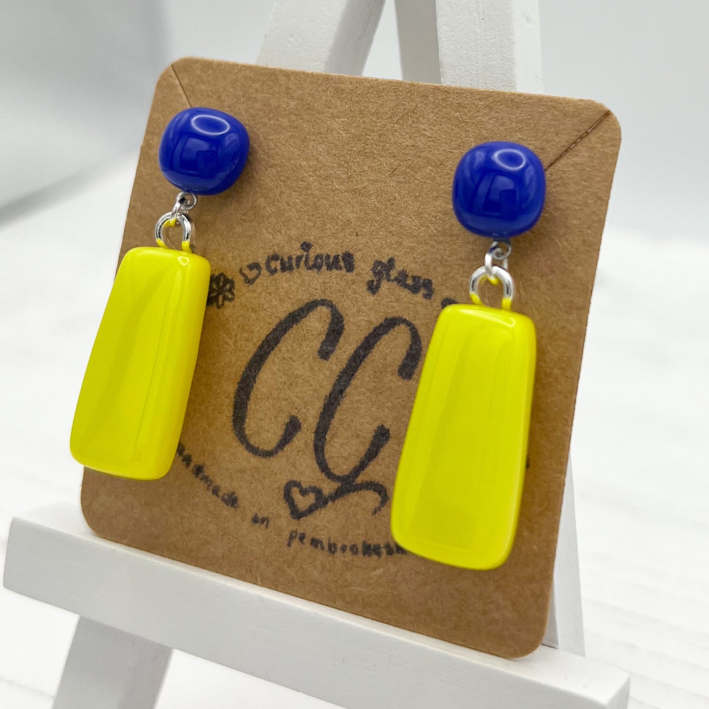Bold Colourful Glass Earrings