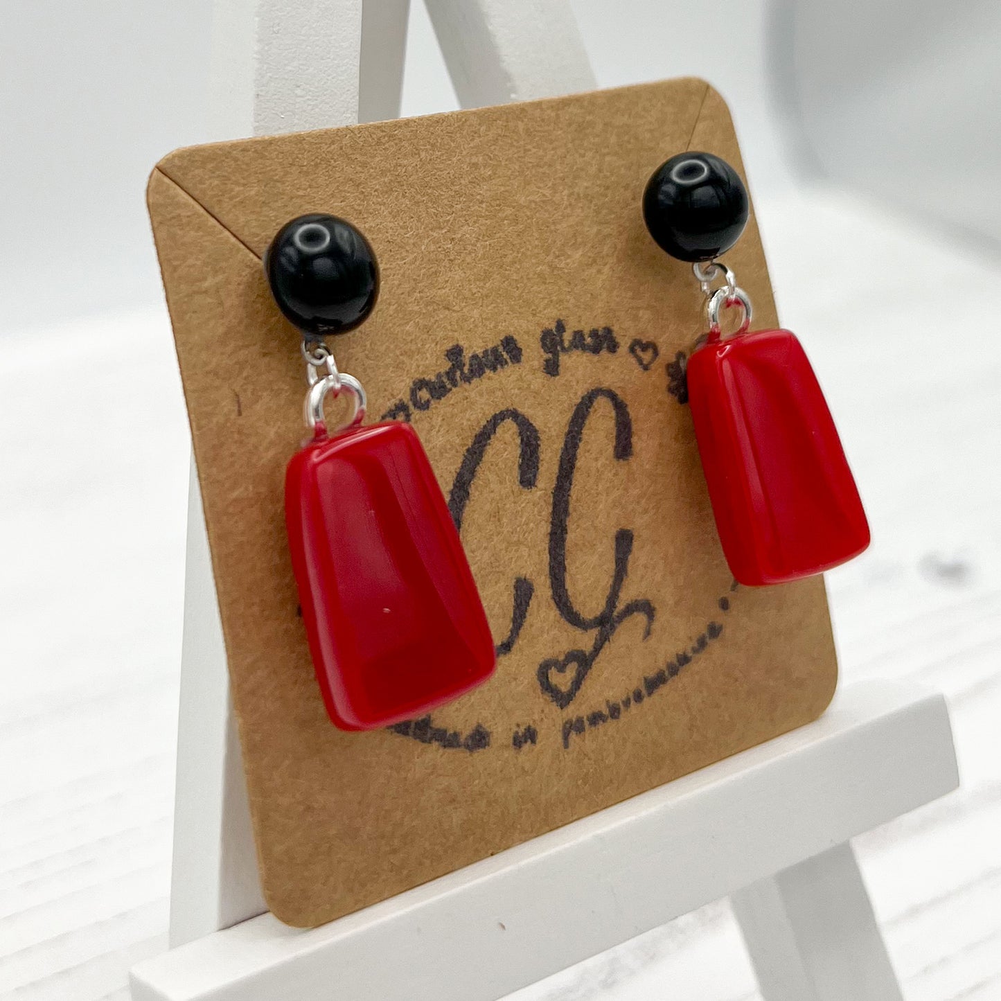 Bold Colourful Glass Earrings