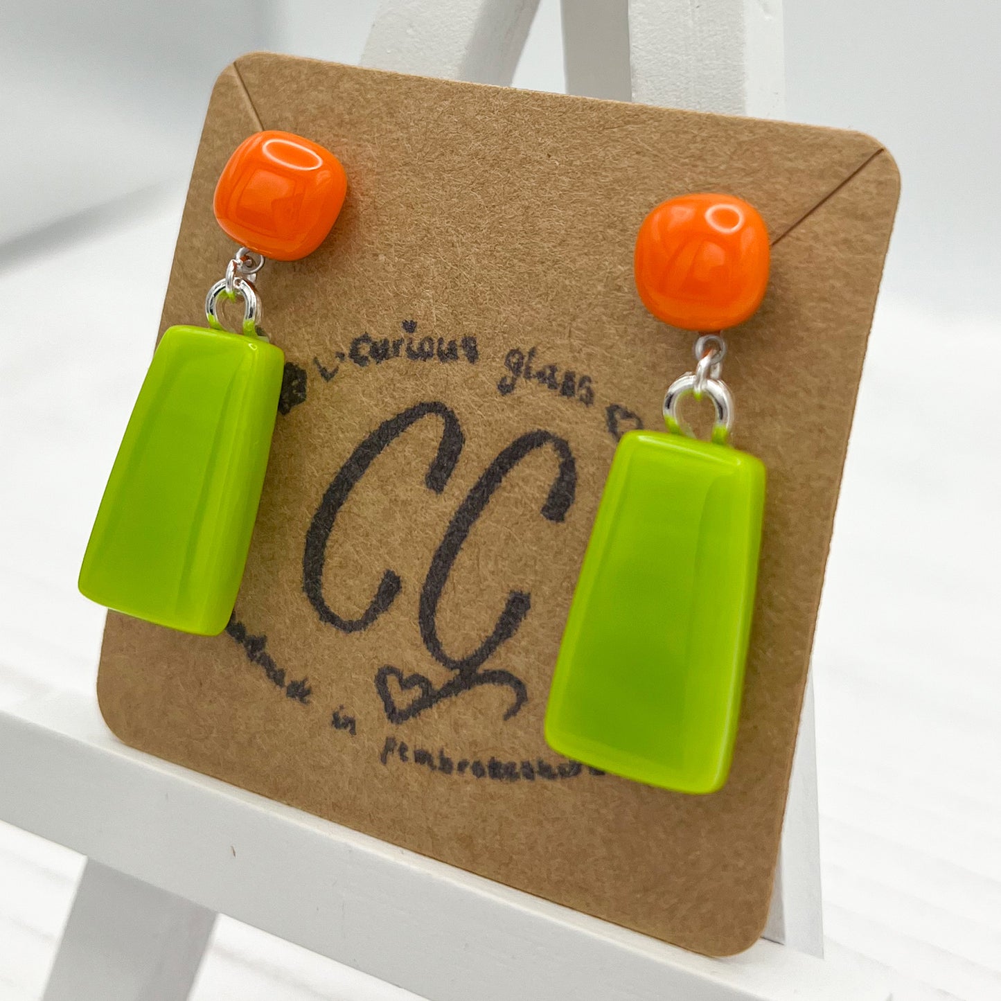 Bold Colourful Glass Earrings