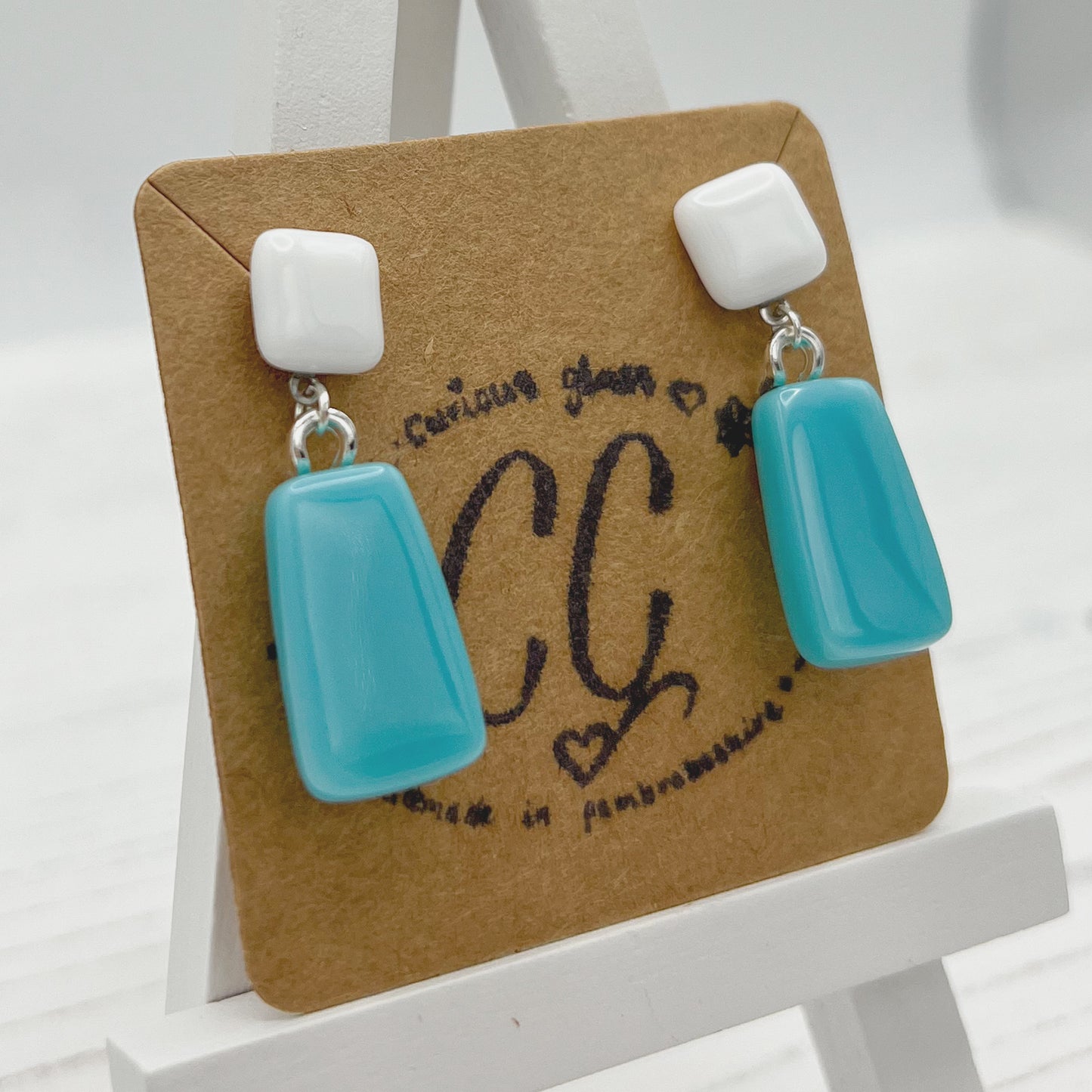 Bold Colourful Glass Earrings