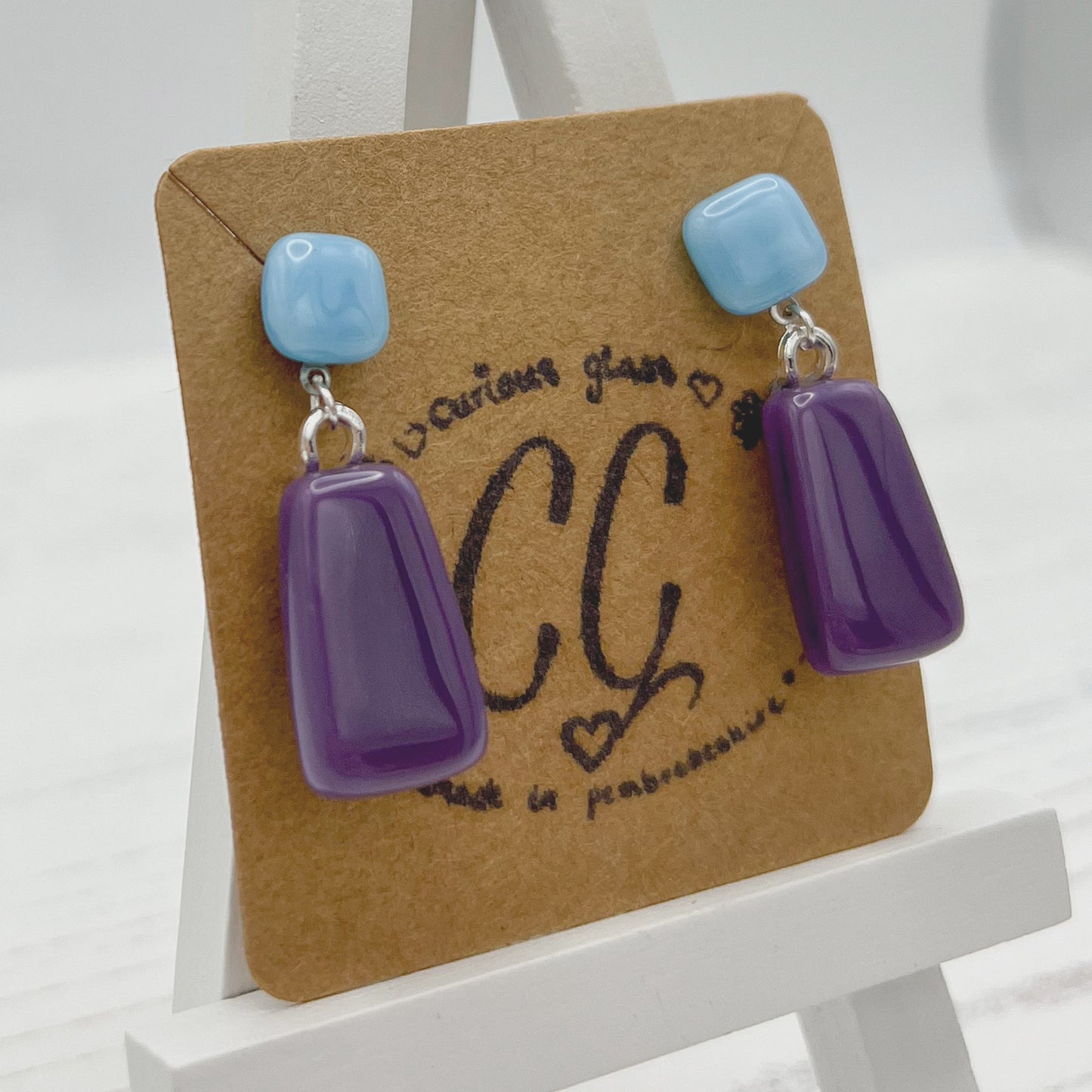 Bold Colourful Glass Earrings