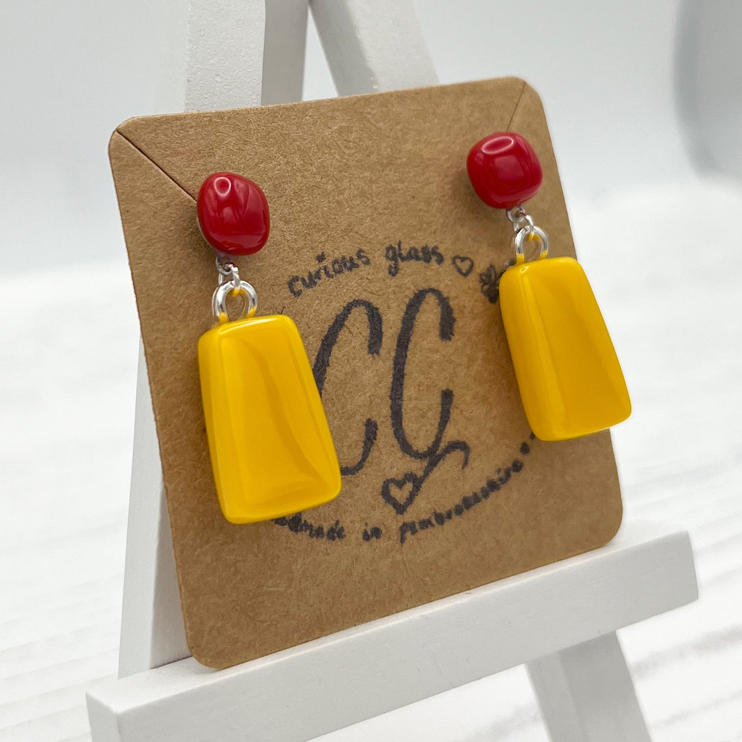 Bold Colourful Glass Earrings