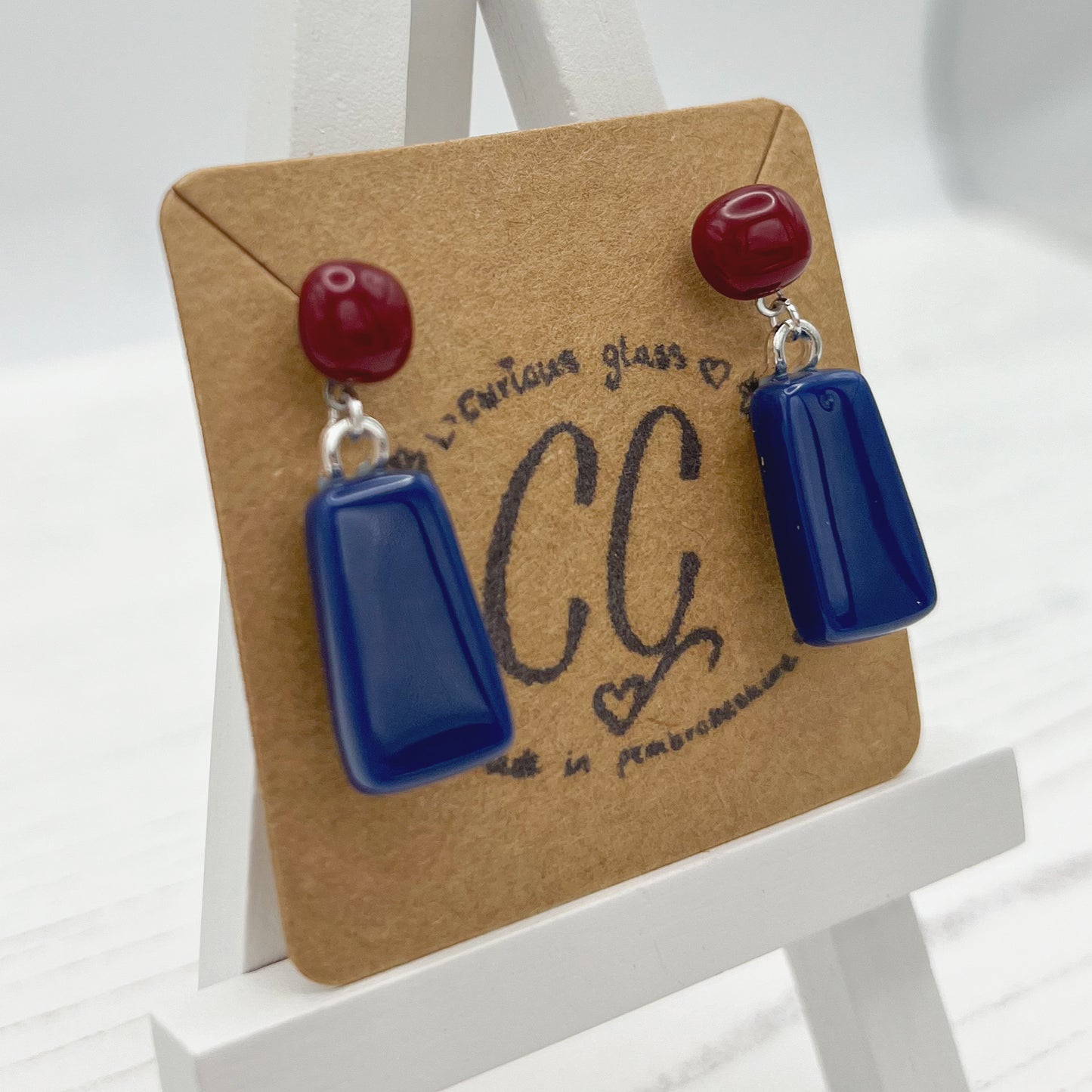 Bold Colourful Glass Earrings