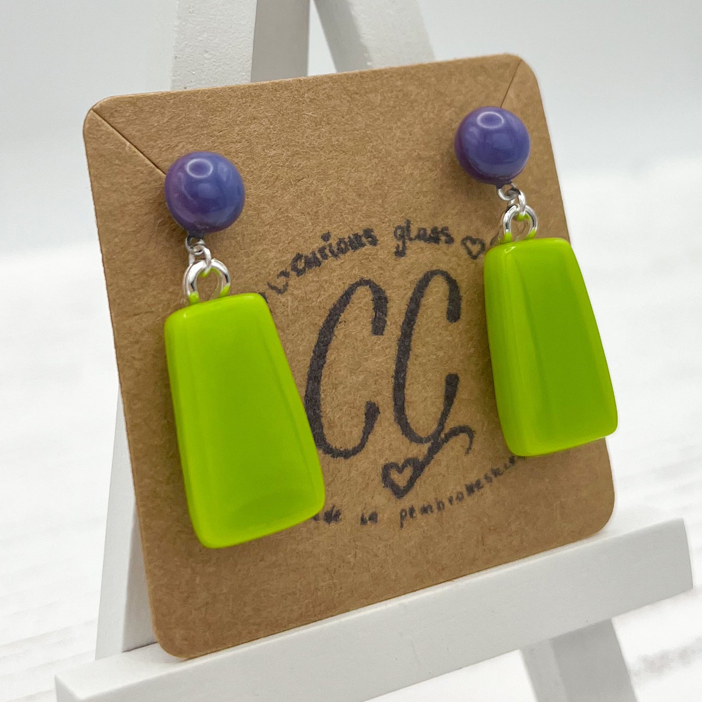 Bold Colourful Glass Earrings