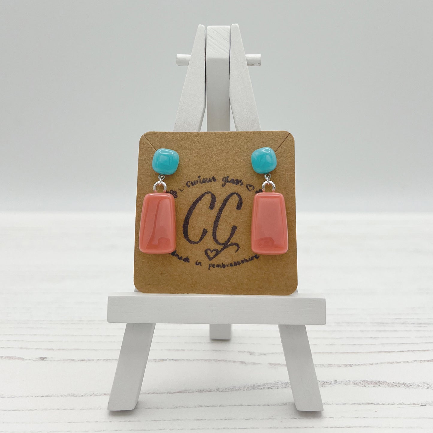 Bold Colourful Glass Earrings