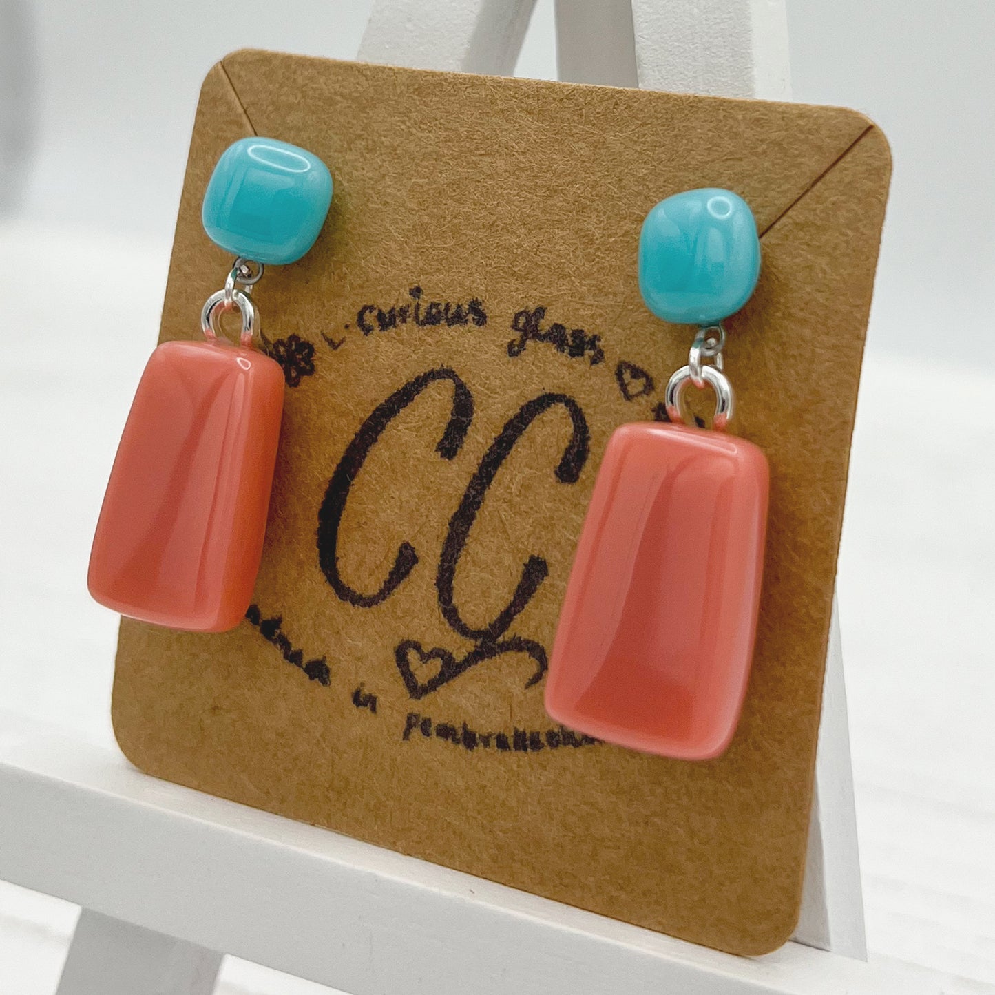 Bold Colourful Glass Earrings