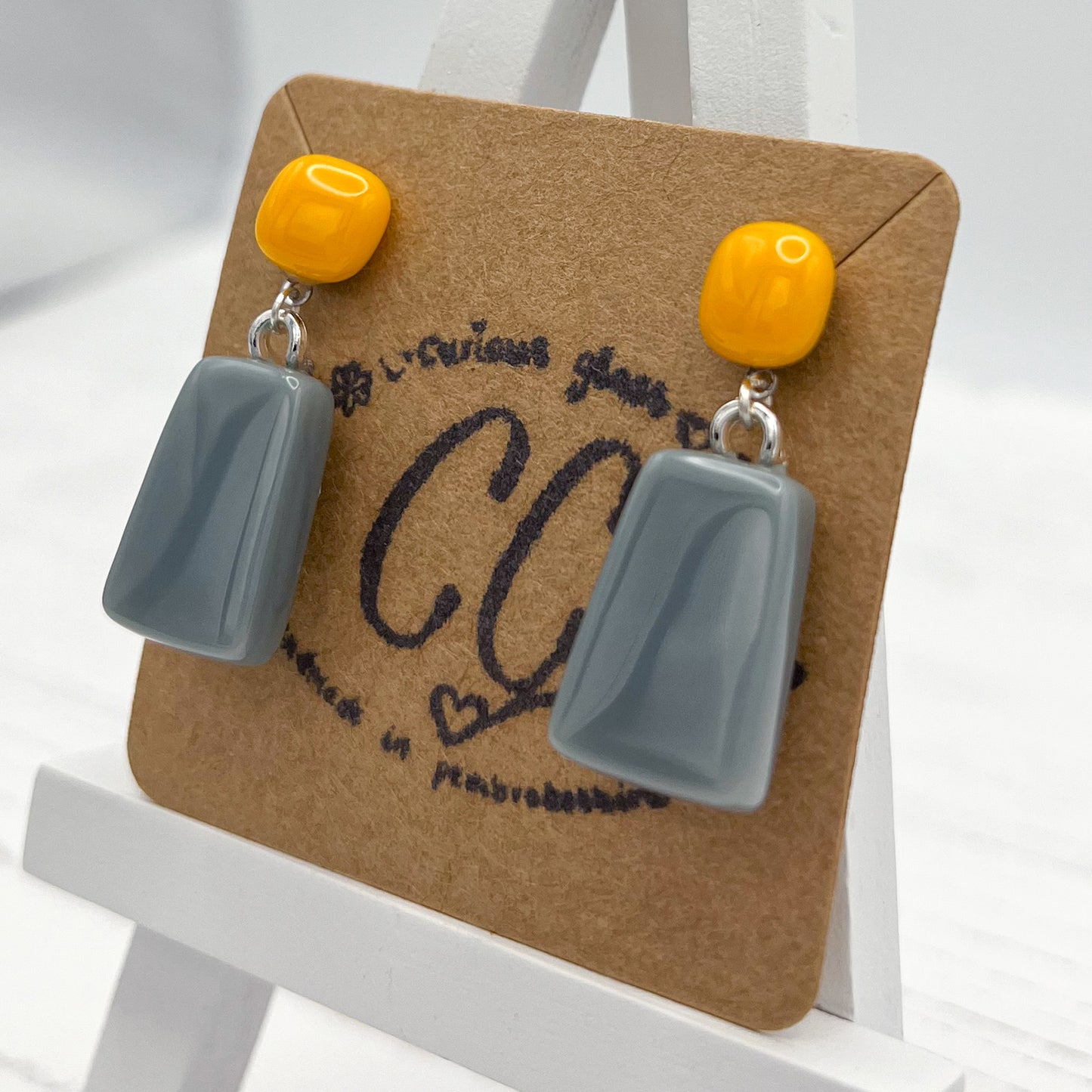 Bold Colourful Glass Earrings