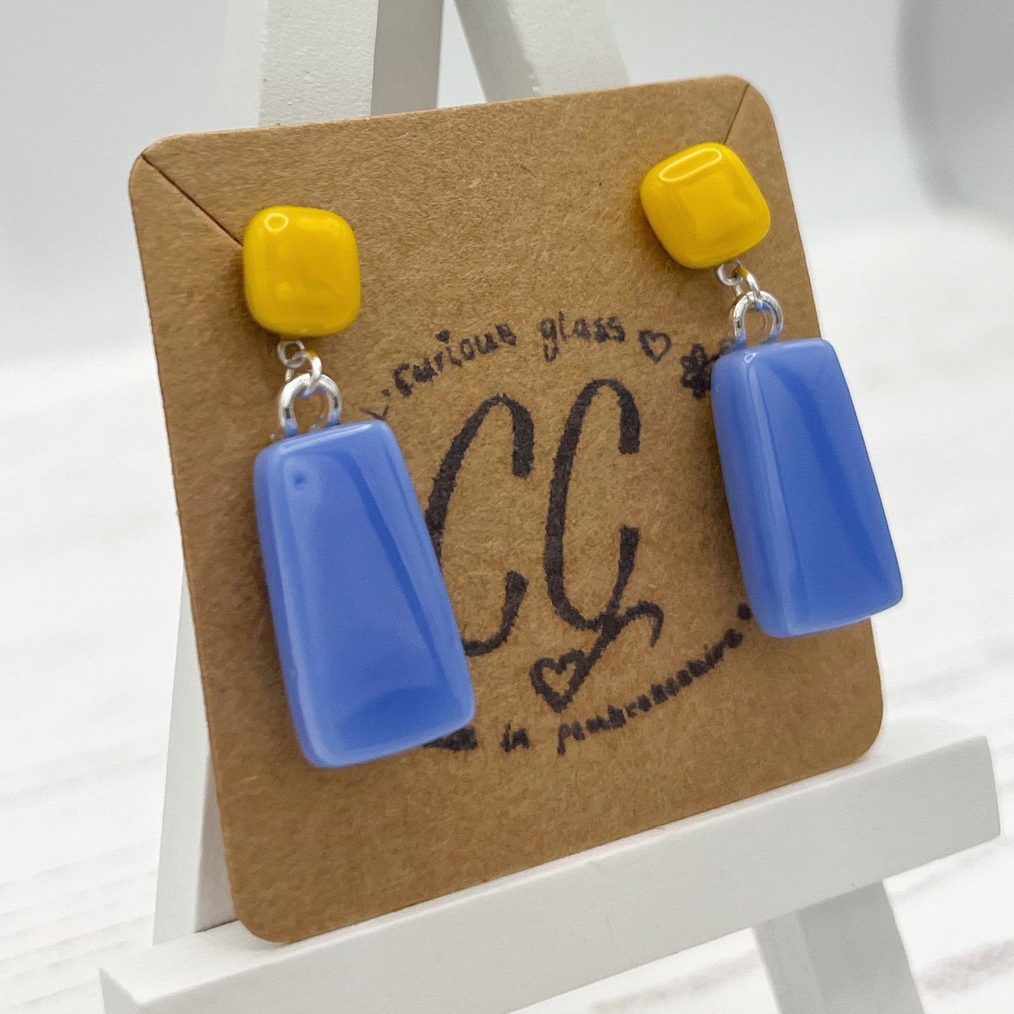 Bold Colourful Glass Earrings
