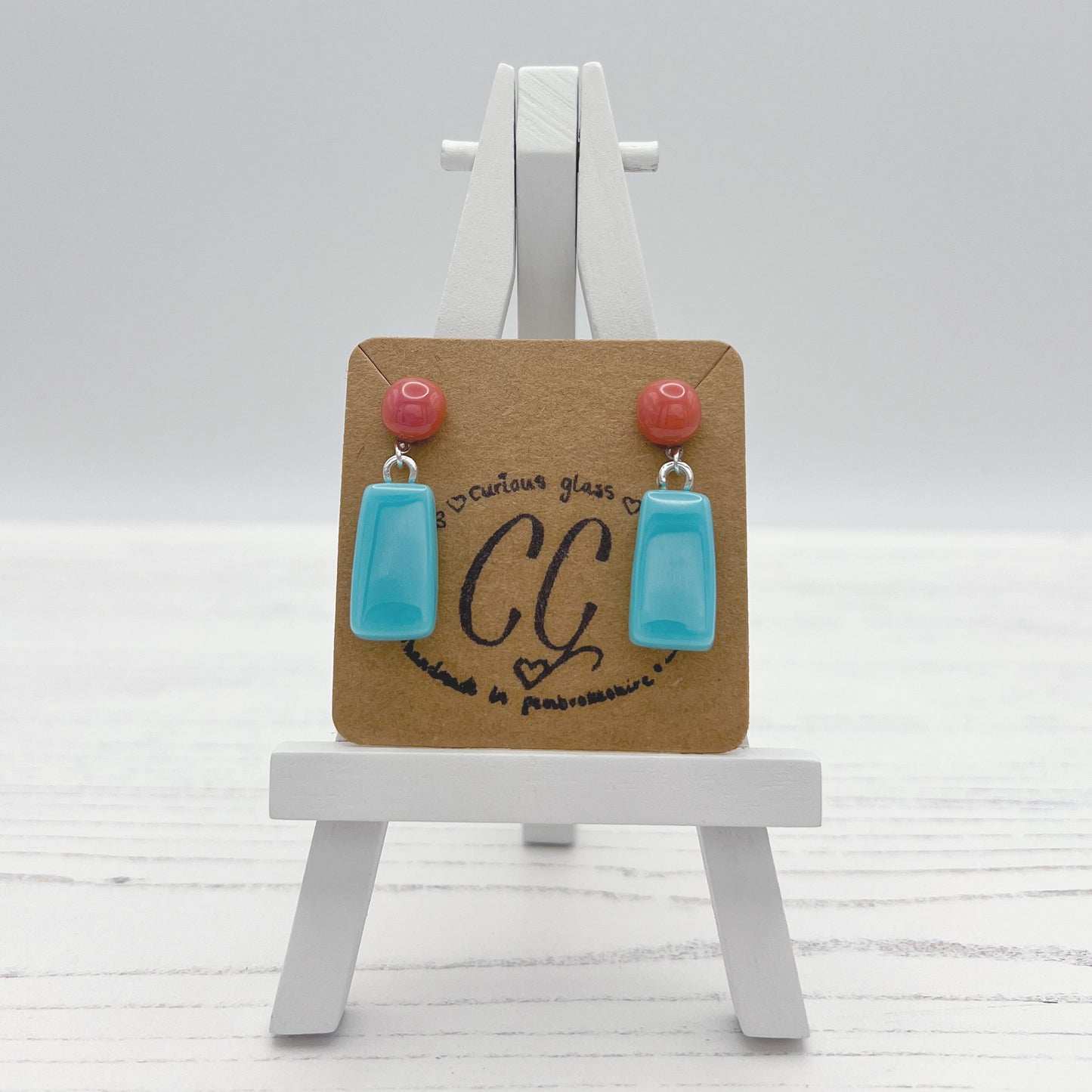 Bold Colourful Glass Earrings
