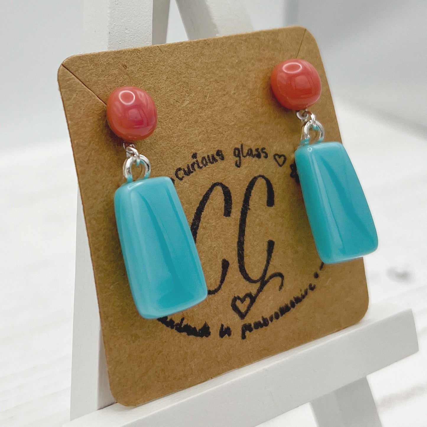 Bold Colourful Glass Earrings
