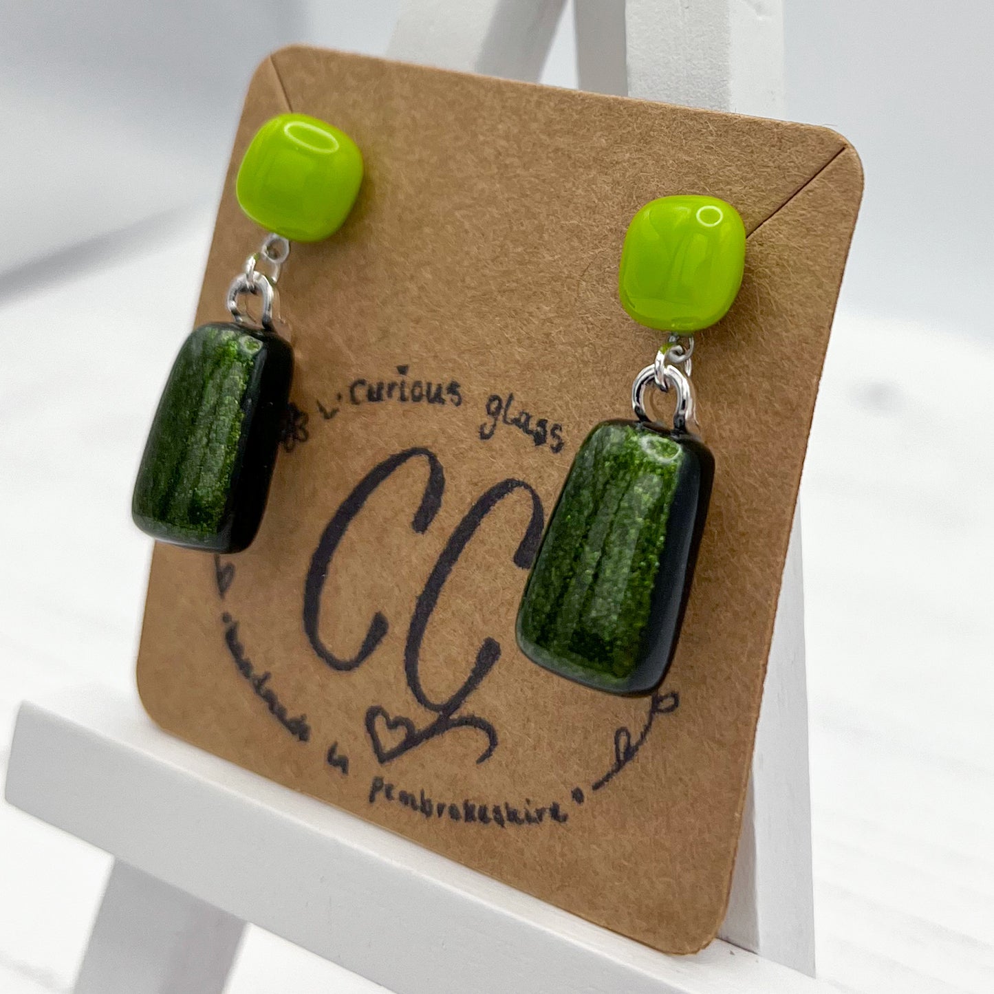 Bold Colourful Glass Earrings