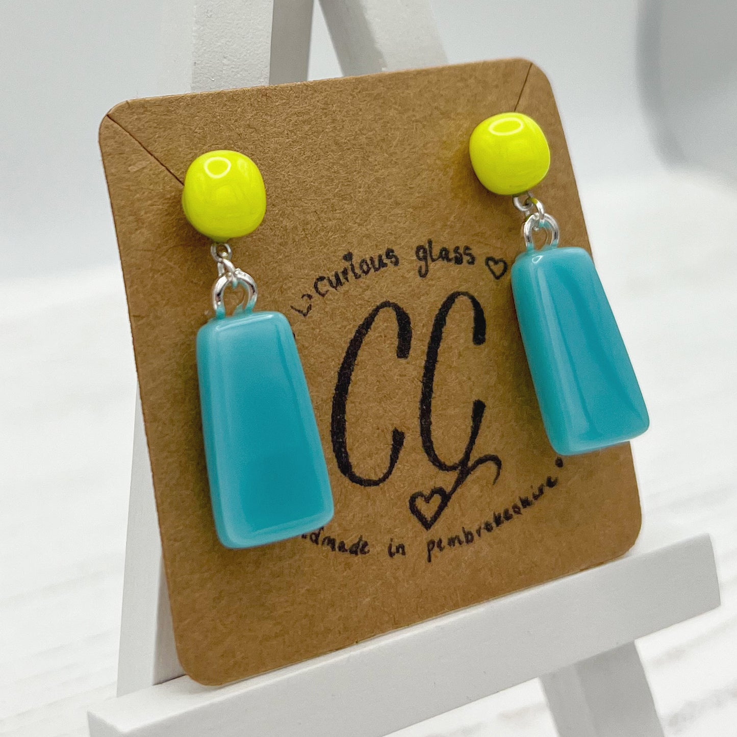 Bold Colourful Glass Earrings