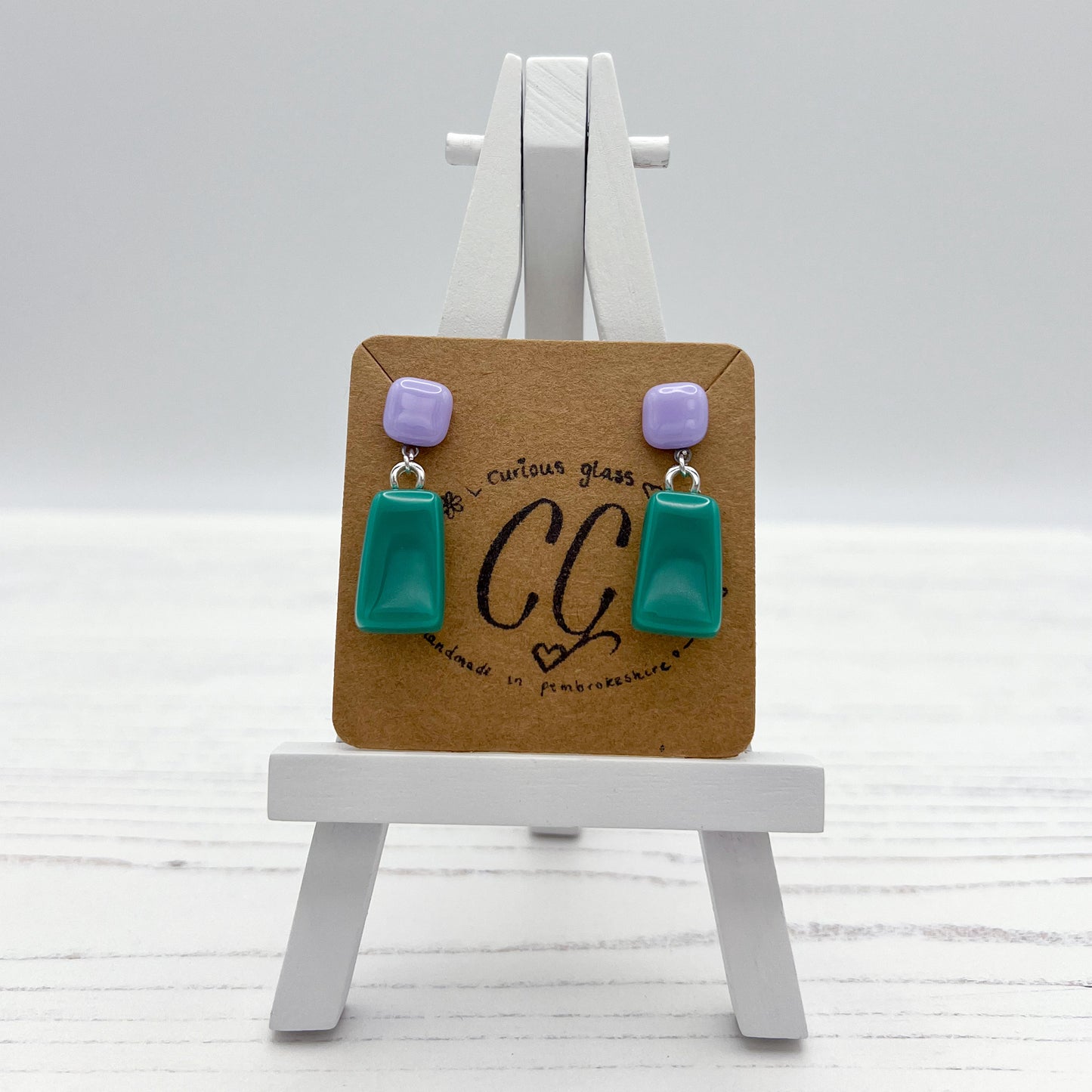 Bold Colourful Glass Earrings