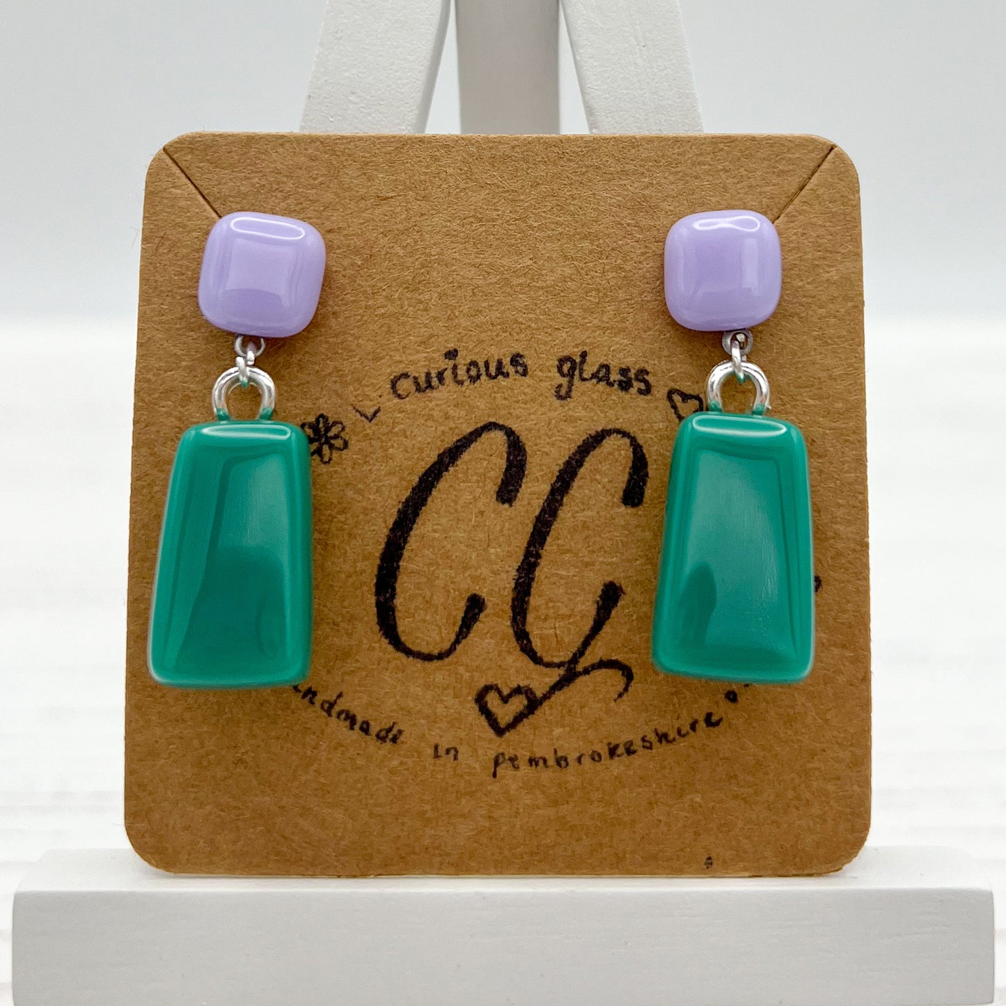 Bold Colourful Glass Earrings