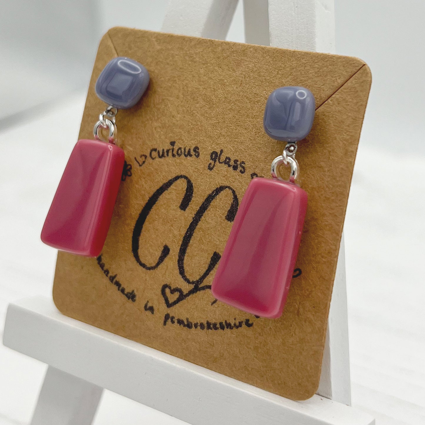 Bold Colourful Glass Earrings