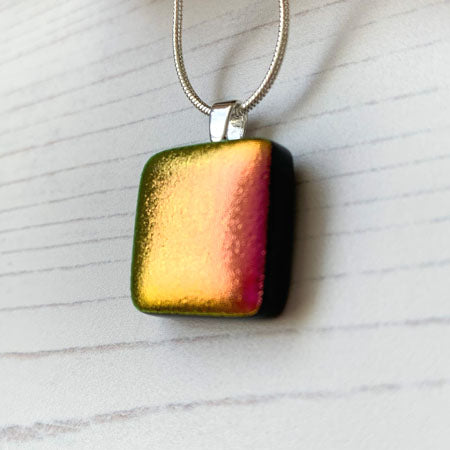 Square Twinkle Pink Necklace