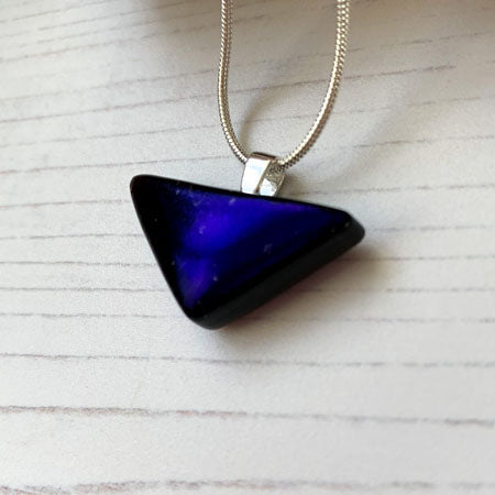 Triangle Twinkle Purple Blue Necklace