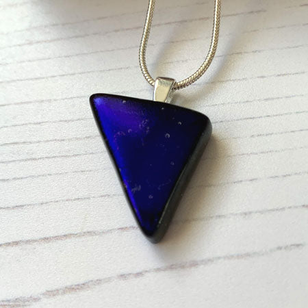 Triangle Twinkle Blue Necklace
