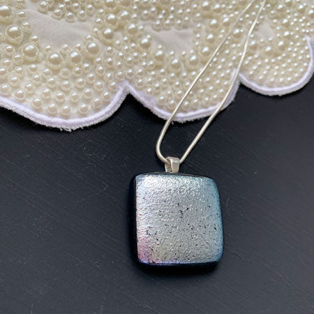Twinkle Square Dichroic Glass Necklaces