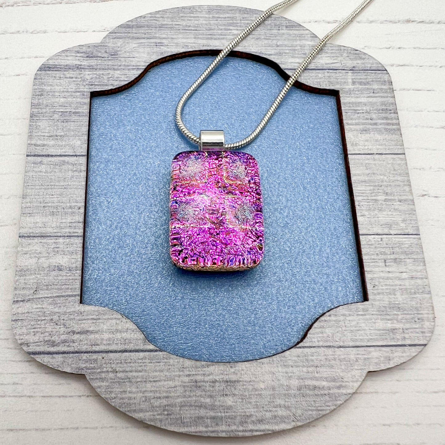 Ingénue Pink Squares Necklace