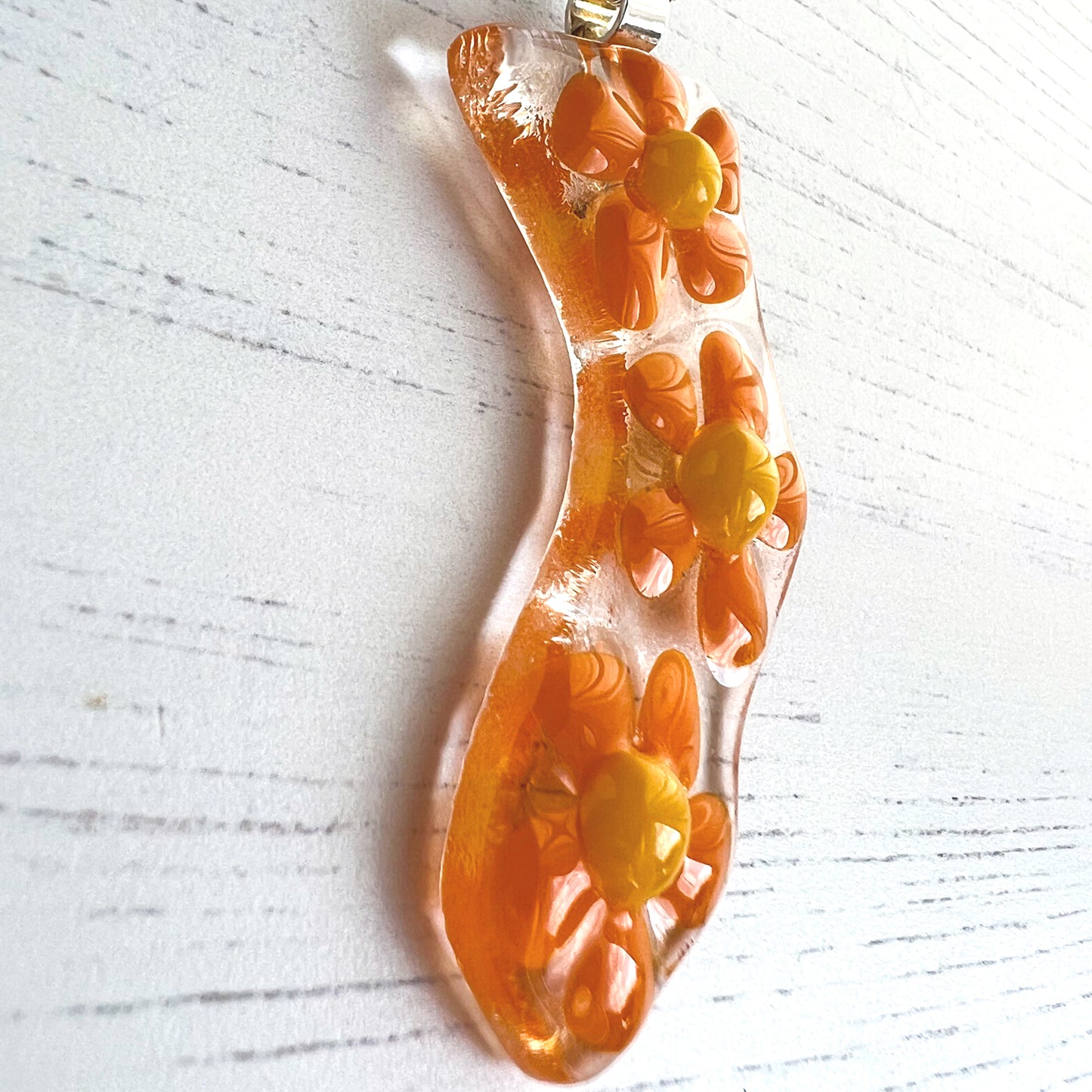 Orange Flower Necklace