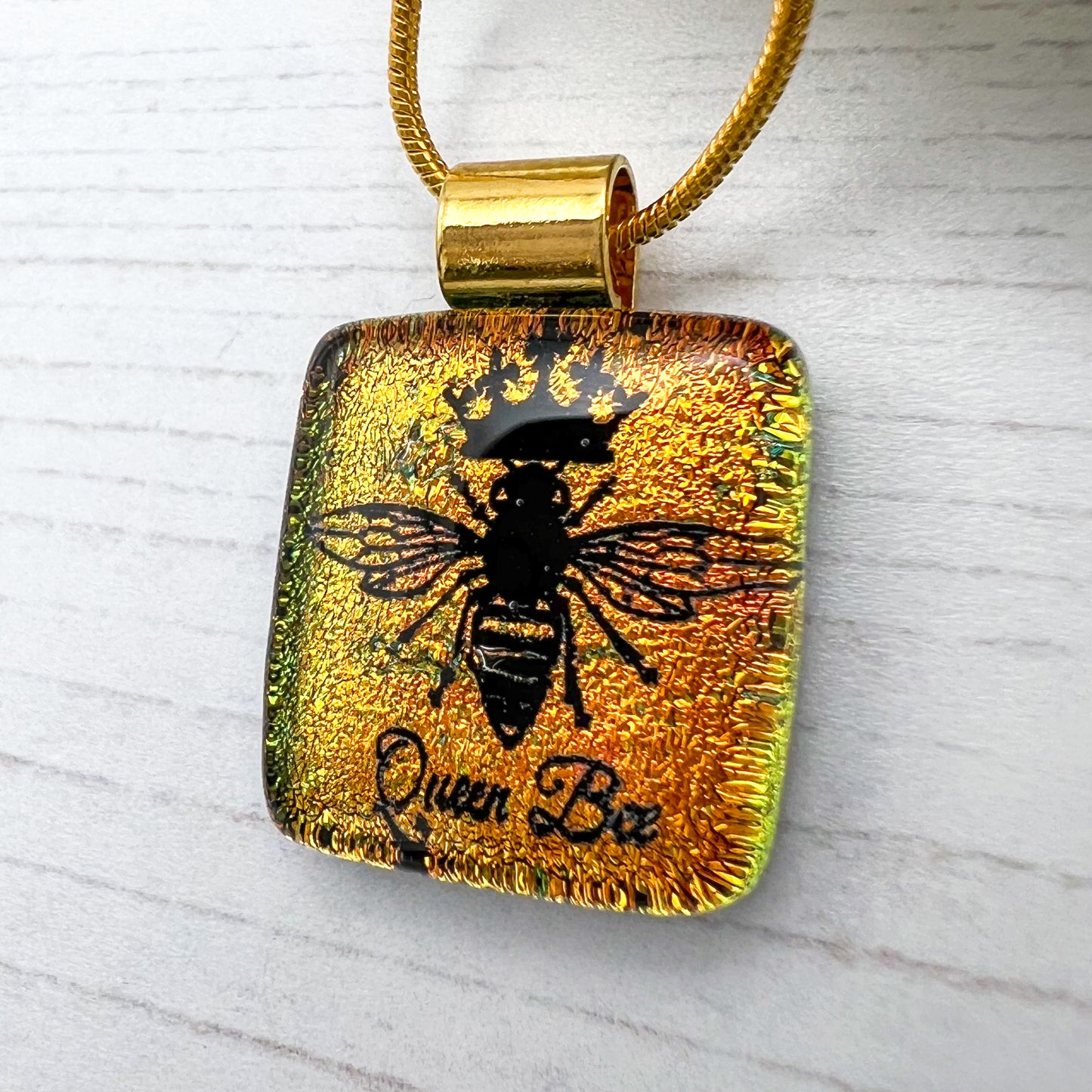 Queen Bee Glass Necklace