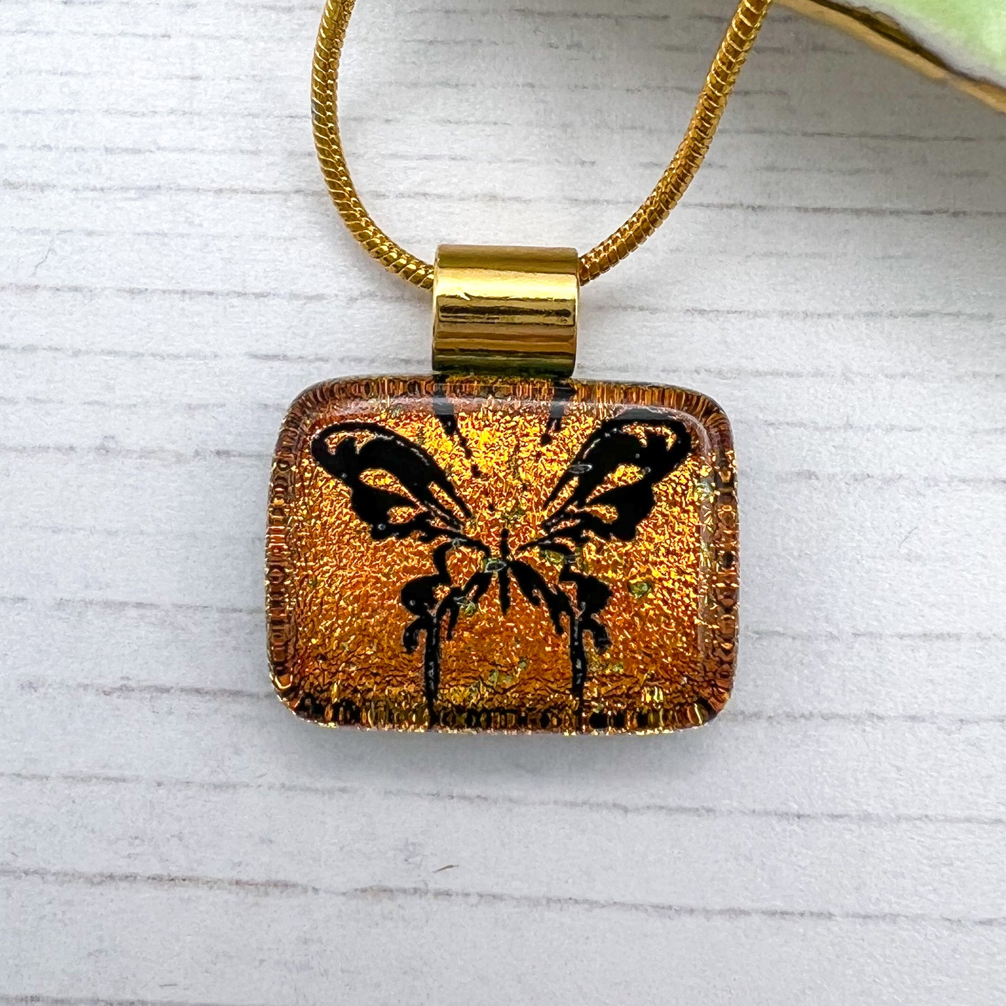 Butterfly Glass Necklace