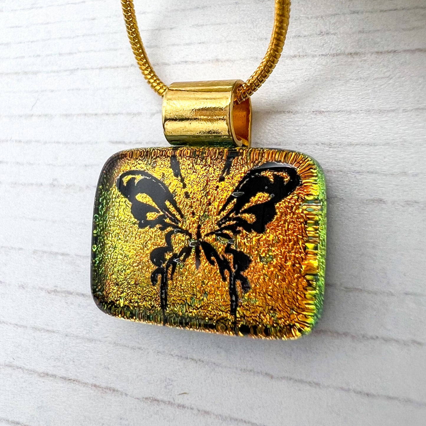Butterfly Glass Necklace