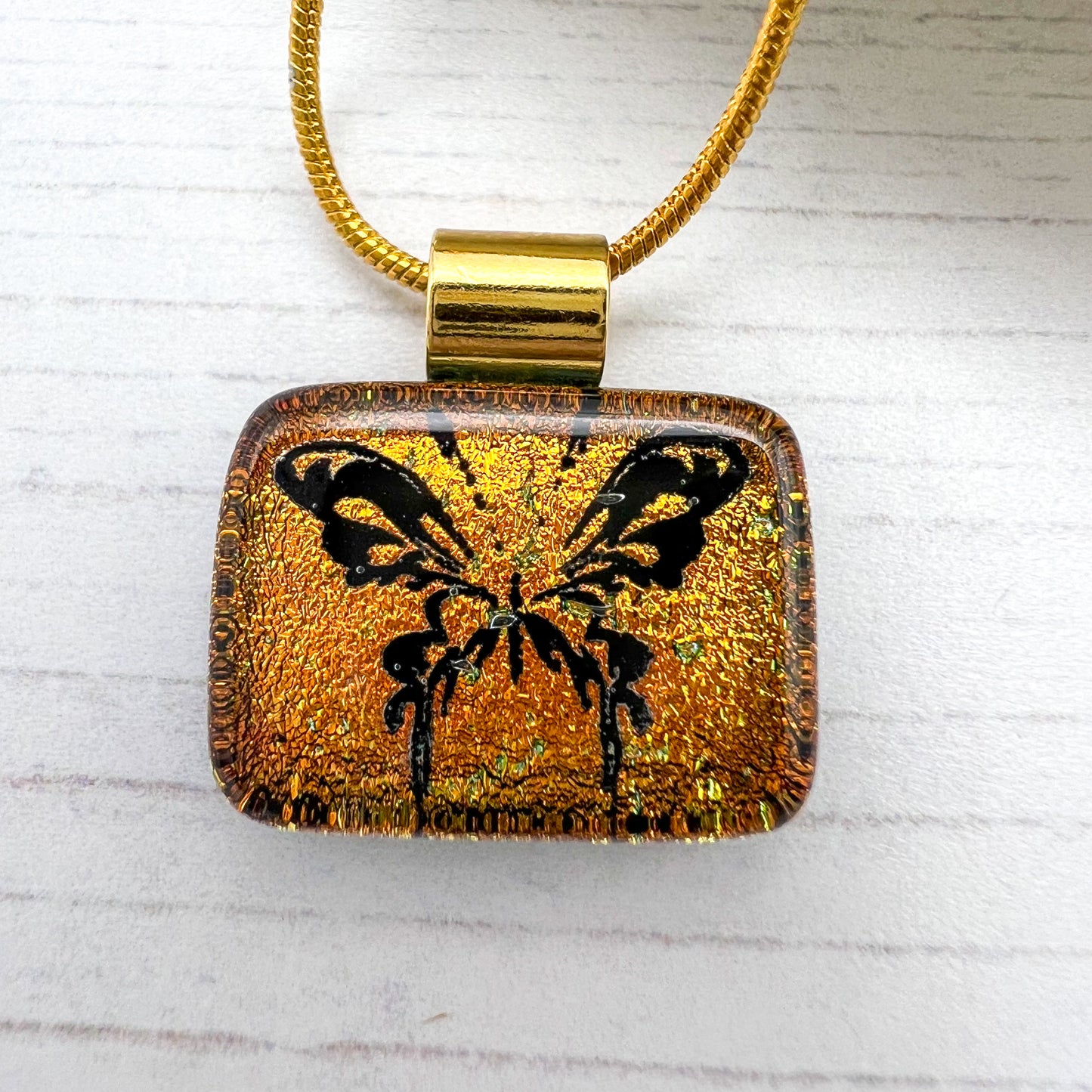 Butterfly Glass Necklace