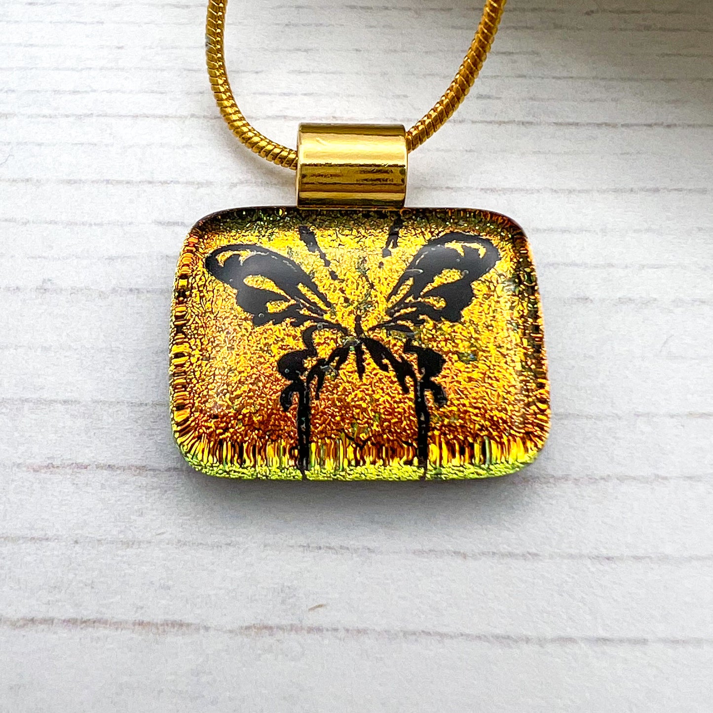 Butterfly Glass Necklace