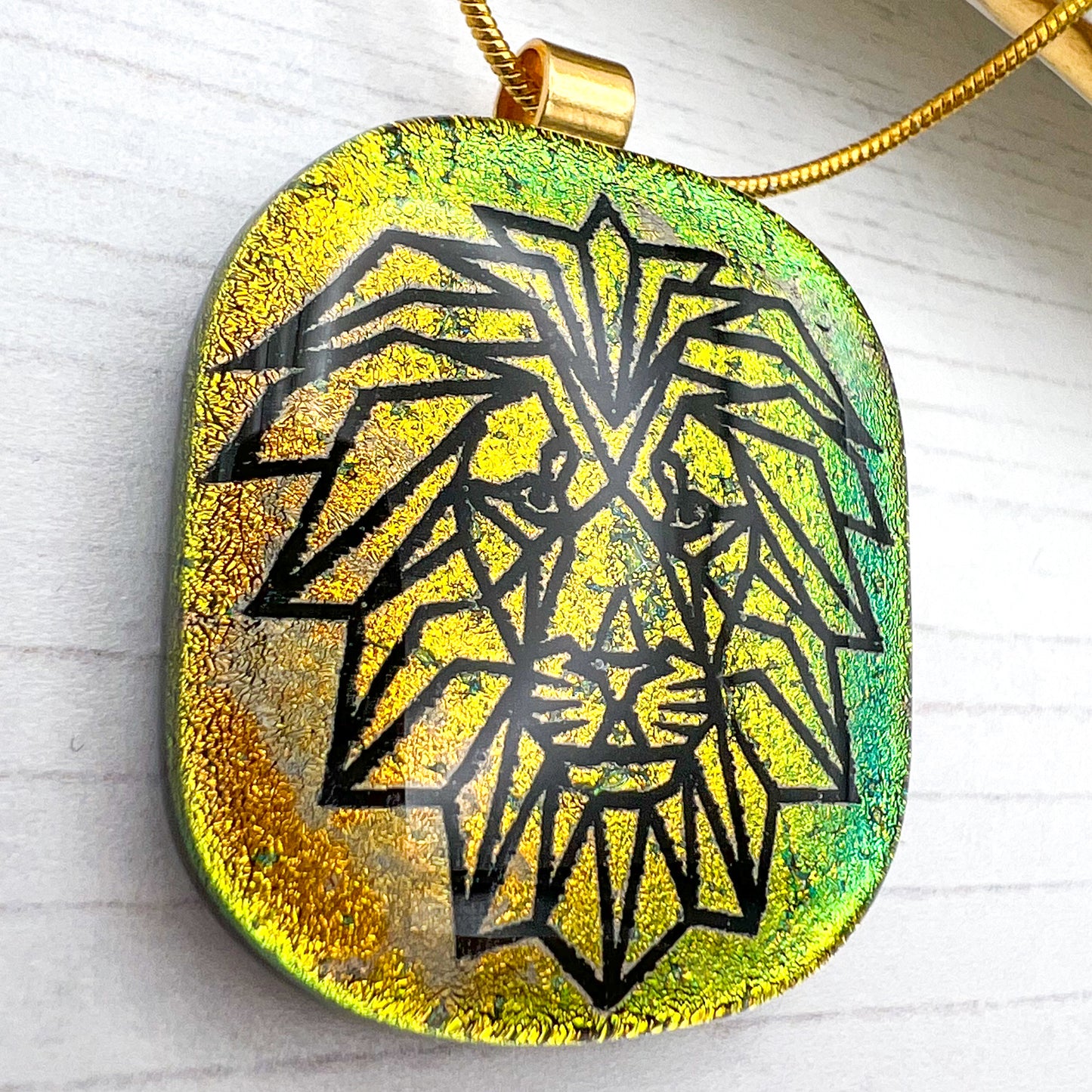 Lion Glass Necklace