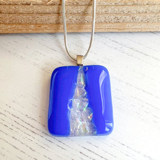 Twinkle Cornflower Glass Necklace