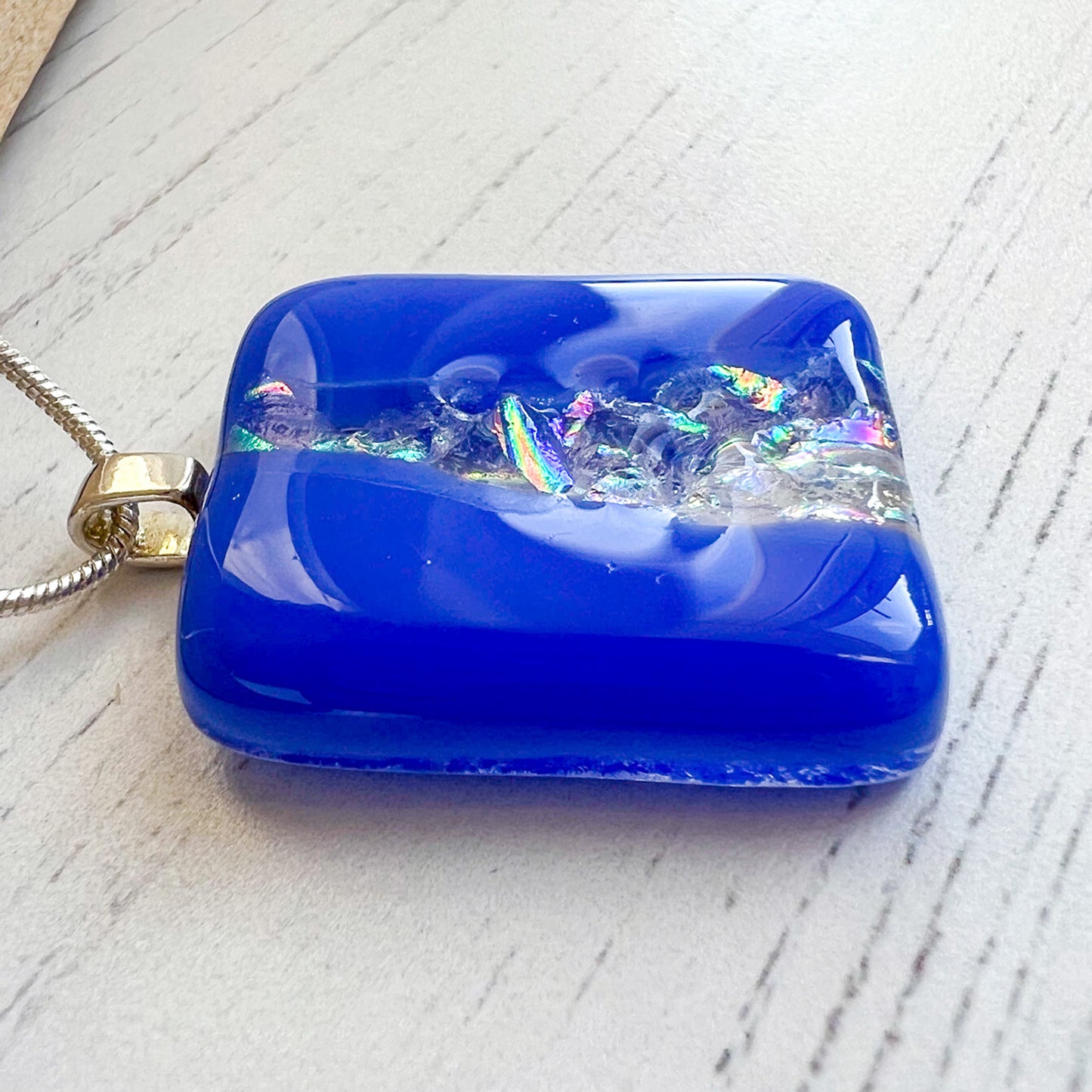 Twinkle Cornflower Glass Necklace