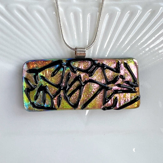 Twinkle Multi Dichroic Glass Necklace