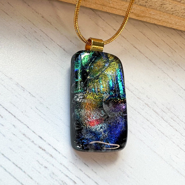 Twinkle Purple Glass Necklace