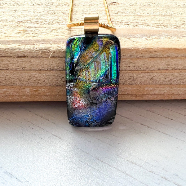 Twinkle Purple Glass Necklace