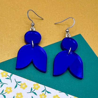 Limited edition floral acrylic earrings