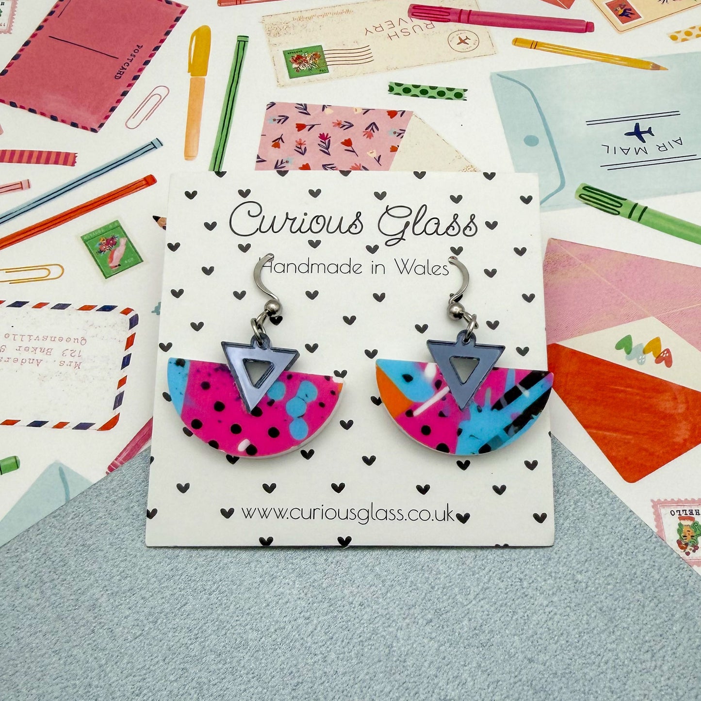 Half Circle Acrylic Earrings