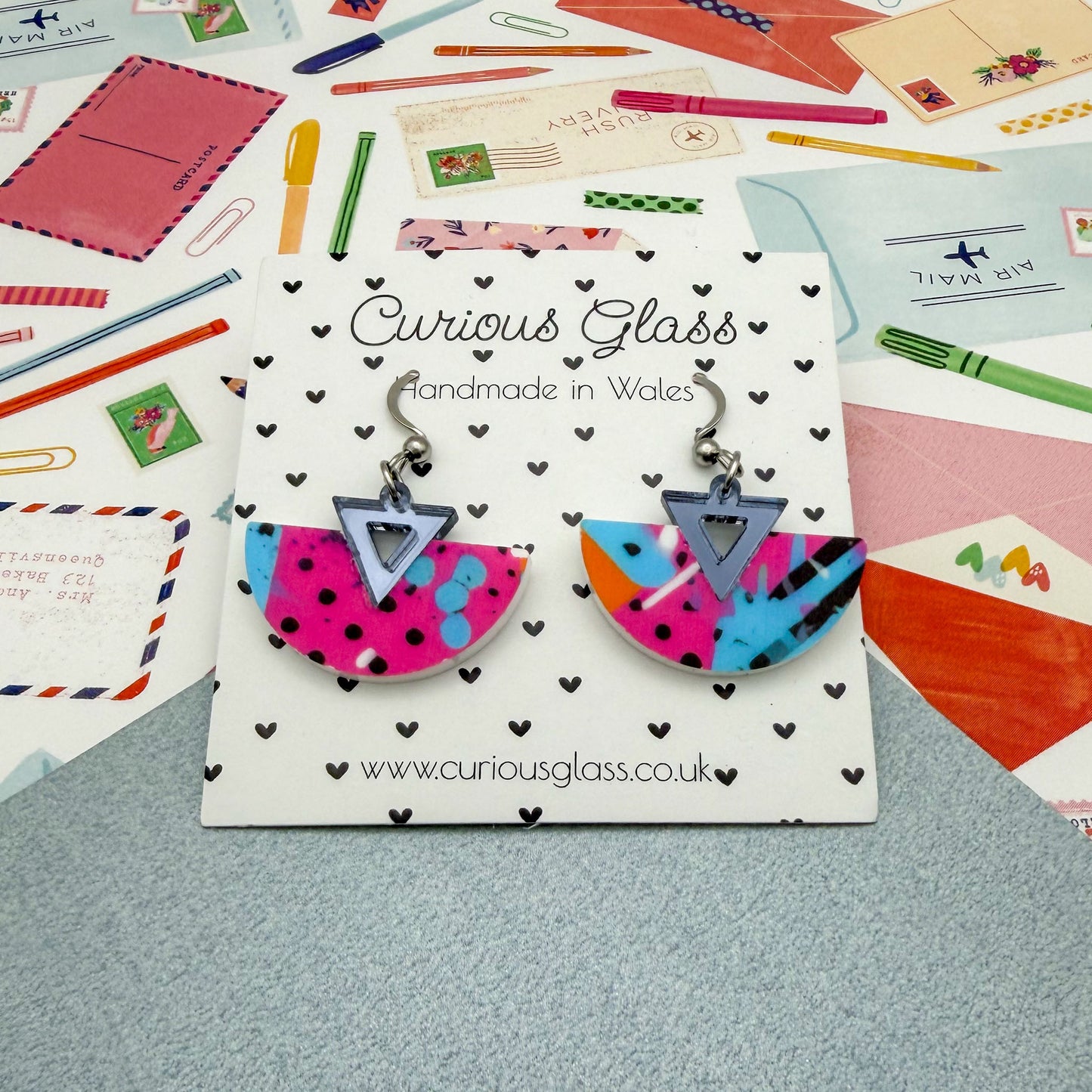 Half Circle Acrylic Earrings